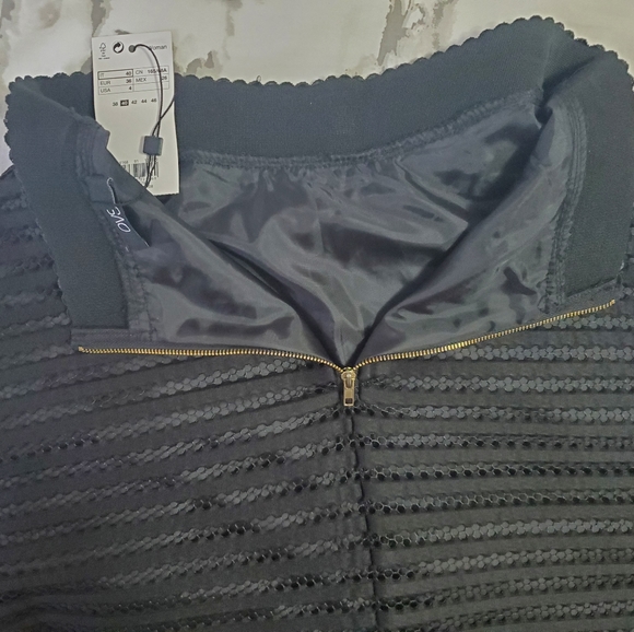 OVS A-Line Stripped Mesh Midi Skirt - Picture 4 of 6